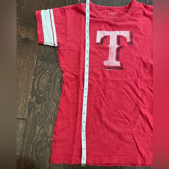 Women’s small forty-seven Texas Rangers shirt - small holes in front bottom - Picture 6 of 7